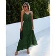 thumbnail image 3 of Vestido PRETTYGARDEN Maxi Verde sin Mangas con Tirantes Espagueti Talle M, 3 of 4