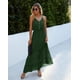 thumbnail image 3 of Vestido PRETTYGARDEN Maxi Verde sin Mangas con Tirantes Espagueti Talle M, 3 of 4