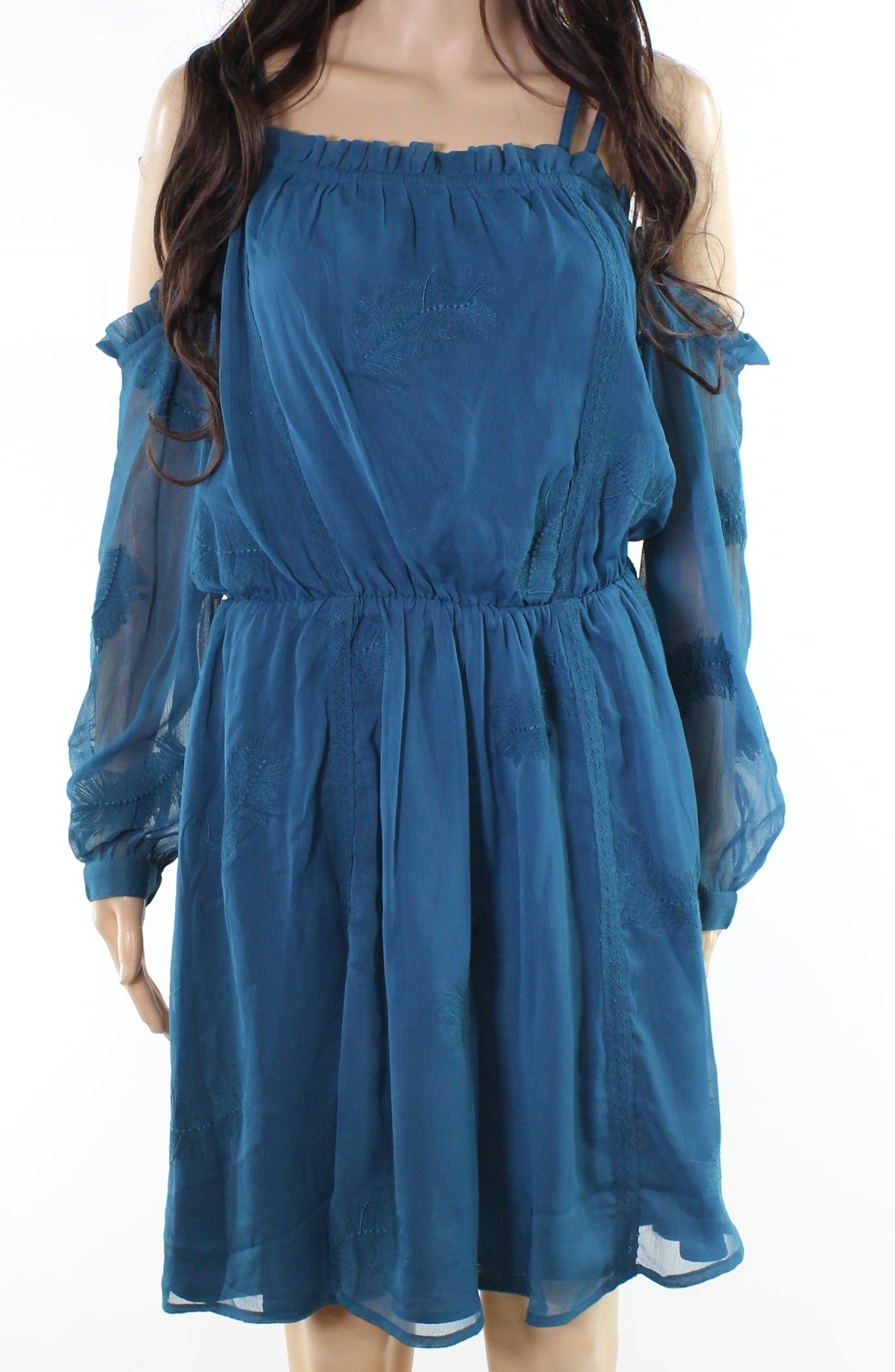 Adelyn Rae Adelyn Rae NEW Teal Blue Womens Size XS Embroidered Sheath