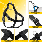 No-Pull Dog Harness and Leash Set, Front Clip Adjustable Vest with Handle for Control, Easy Walking Training(S,Black)