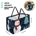 thumbnail image 2 of Snowman Premium Oxford Cloth Reusable Foldable Shopping Bag – Large Capacity for Picnic Baskets, Toy Baskets, and Shopping Baskets, 2 of 7
