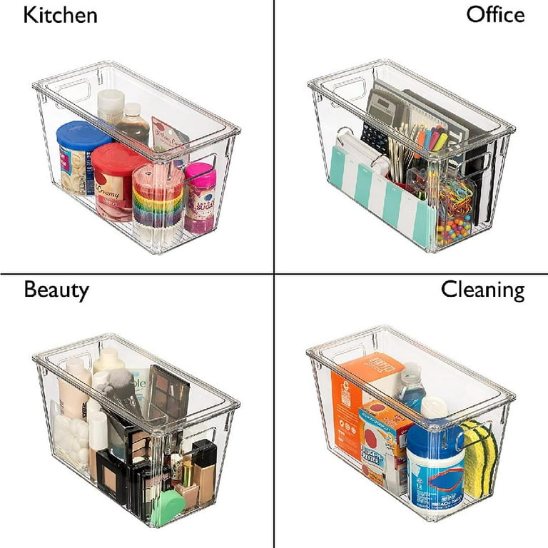 Plastic Storage Bins with Lids – Perfect Kitchen Organization or Pantry  Storage