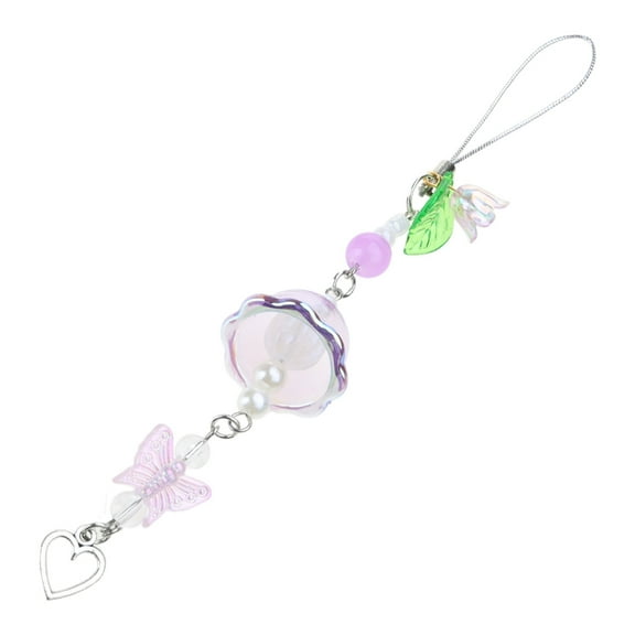 Fogun Flower Pendant Phone Charm Hangings Rope Phone Chain Strap Bag Decoration Lanyard Keychain Accessories