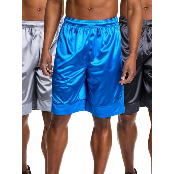 AND1 Men's and Big Men's Core All Court Short, 11" Inseam, 3-Pack, Sizes XS-5XL