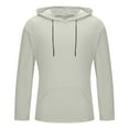 thumbnail image 5 of Yghzkop Men's Athletic Hooded Top Long Sleeve Quick Dry Stretch Fabric Sports Zipper Pockets Running Gym Training Breathable UV Protection Summer Activewear Muscle Fit, 5 of 6
