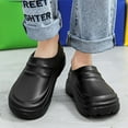 thumbnail image 2 of Dakaela Chef Shoes for Men Slip Resistant Waterproof Work Clogs Food Service Work Mule Sneakers Black 10, 2 of 5