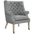 thumbnail image 2 of Modway Chart Upholstered Accent Chair with Casters in Light Gray, 2 of 4
