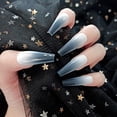 thumbnail image 1 of Apuakthei 24 piezas de uñas postizas ataúd para mujeres, uñas postizas extra largas, pegamento en uñas, uñas postizas, 1 of 5
