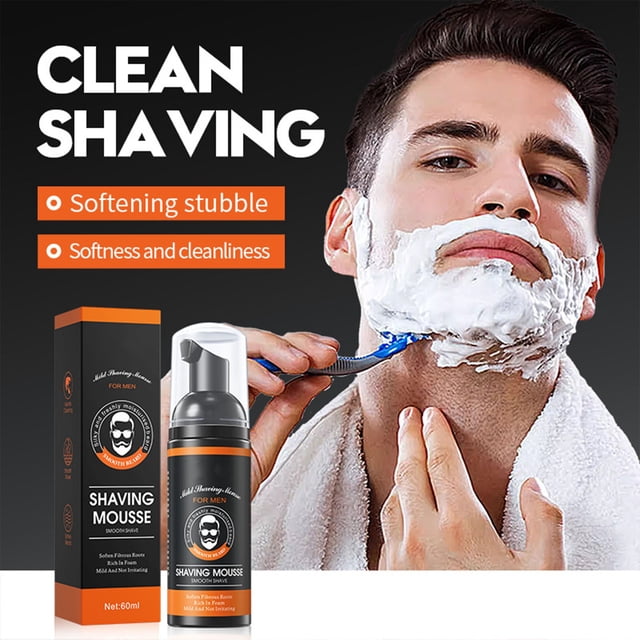 Espuma de afeitar hidratante Espuma de afeitar protectora con ingredientes hidratantes Espuma de afeitar para hombres Enriquecida Calma Protege Piel sensible Limpia cómodamente 60 ml a essence