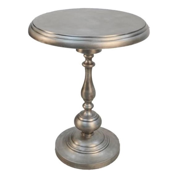 Pemberly Row Modern / Contemporary Metal Silver/Gold Finish Accent Table