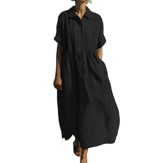 uvn fall long dress walmart Uvn Dresses for Women Long Sleeve V Neck Dress Fall Casual Midi Dress, Women's, Size: Medium, Brown