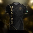 thumbnail image 3 of Zimjoy Mexico Soccer Jersey for Men Short Sleeve Training Shirt Breathable Sport Casual T Shirt for Soccer Fans Dark Green 2XL, 3 of 9