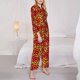 thumbnail image 3 of Balery Flying Black Bat Conjunto de Pijama con Estampado para Mujer, Conjunto de Dos Piezas con Manga Larga, Ropa de Dormir Suave con Bolsillos, Pijamas Cómodos-Medium, 3 of 7