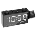 thumbnail image 2 of , Usb Powers Inch Fm Radio Thermometer Clock 180rotary 4 Adjustment 3 Band Usb 3 Time Knob Adjust Band 180rotary Knob Adjust 6 Inch Fm Time Dual Alarm Black white light, 2 of 7