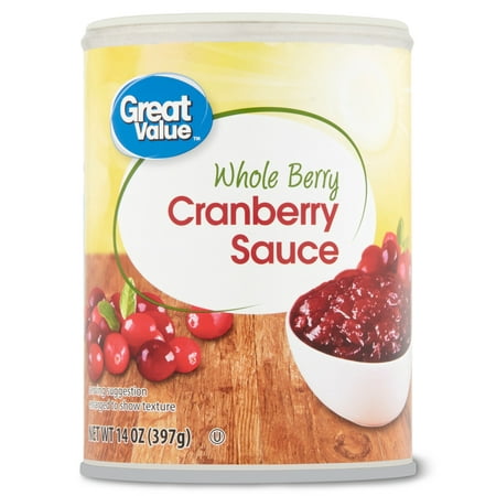 Great Value Whole Berry Cranberry Sauce, 14 oz