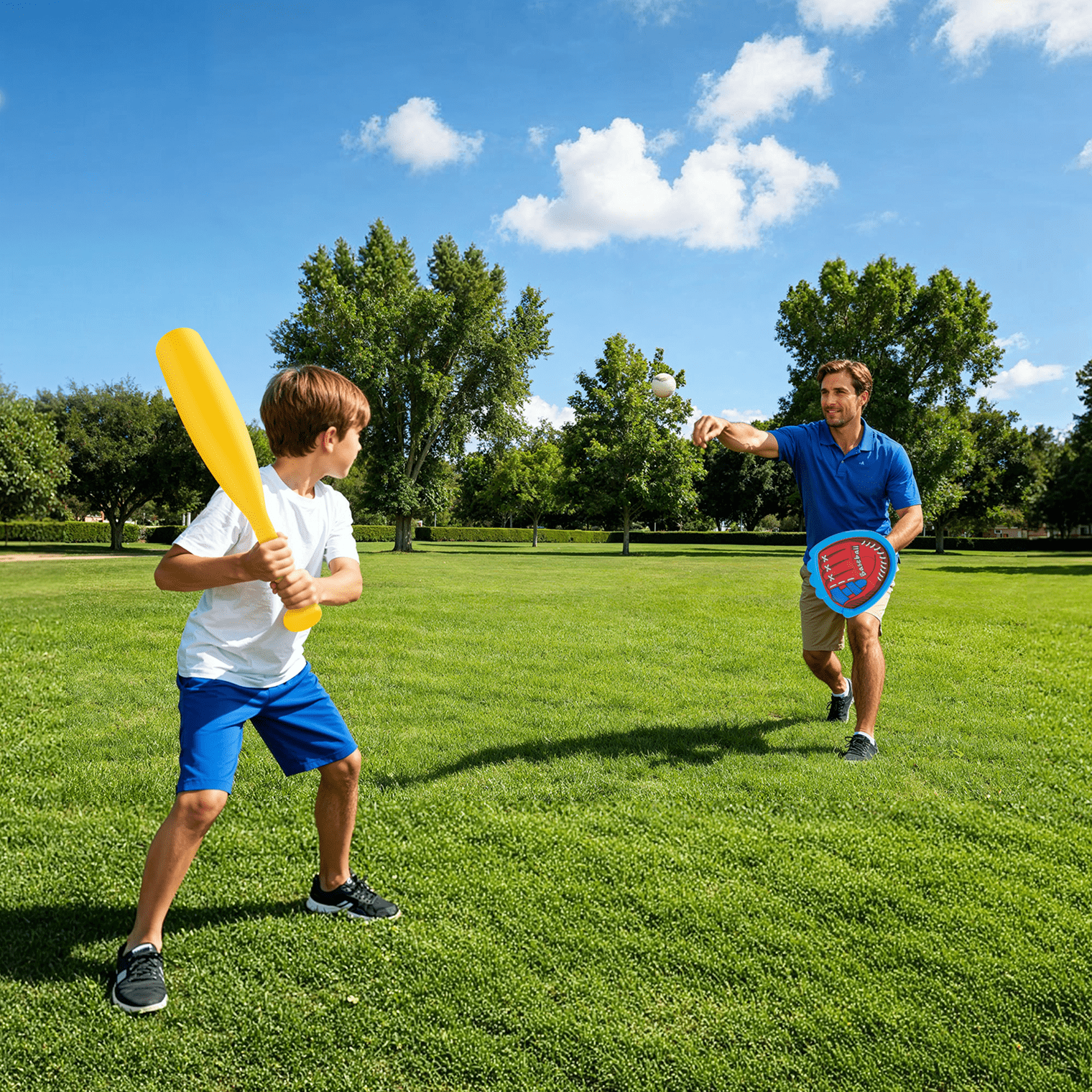 SaveJoy Kids T-Ball Set, Outdoor Baseball Toys for Toddlers Age 2-3-4, Toss & Catch Game Set Sport Gifts for Boys Girls