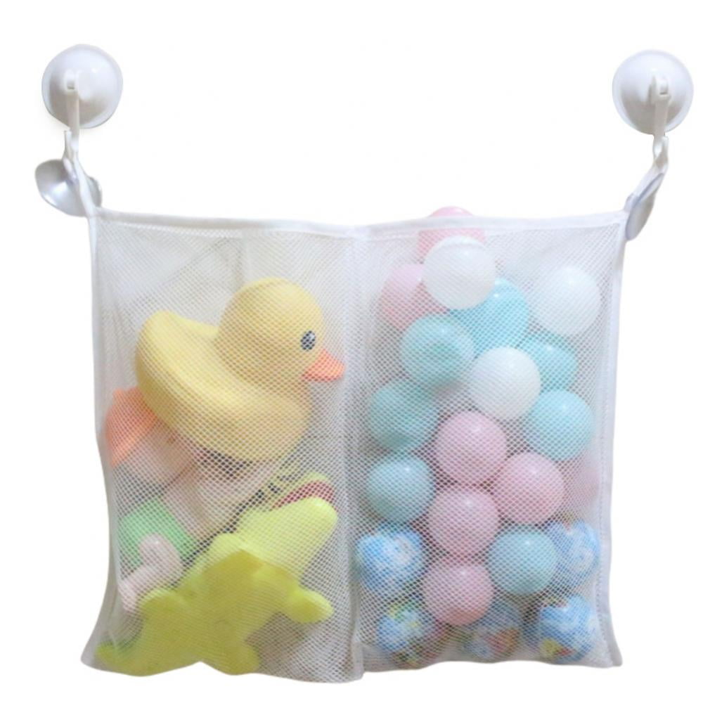 Kids Bathroom Bath Toy Organizer Bag Net Tub Mesh Tidy Storage Wall Suction Cup 