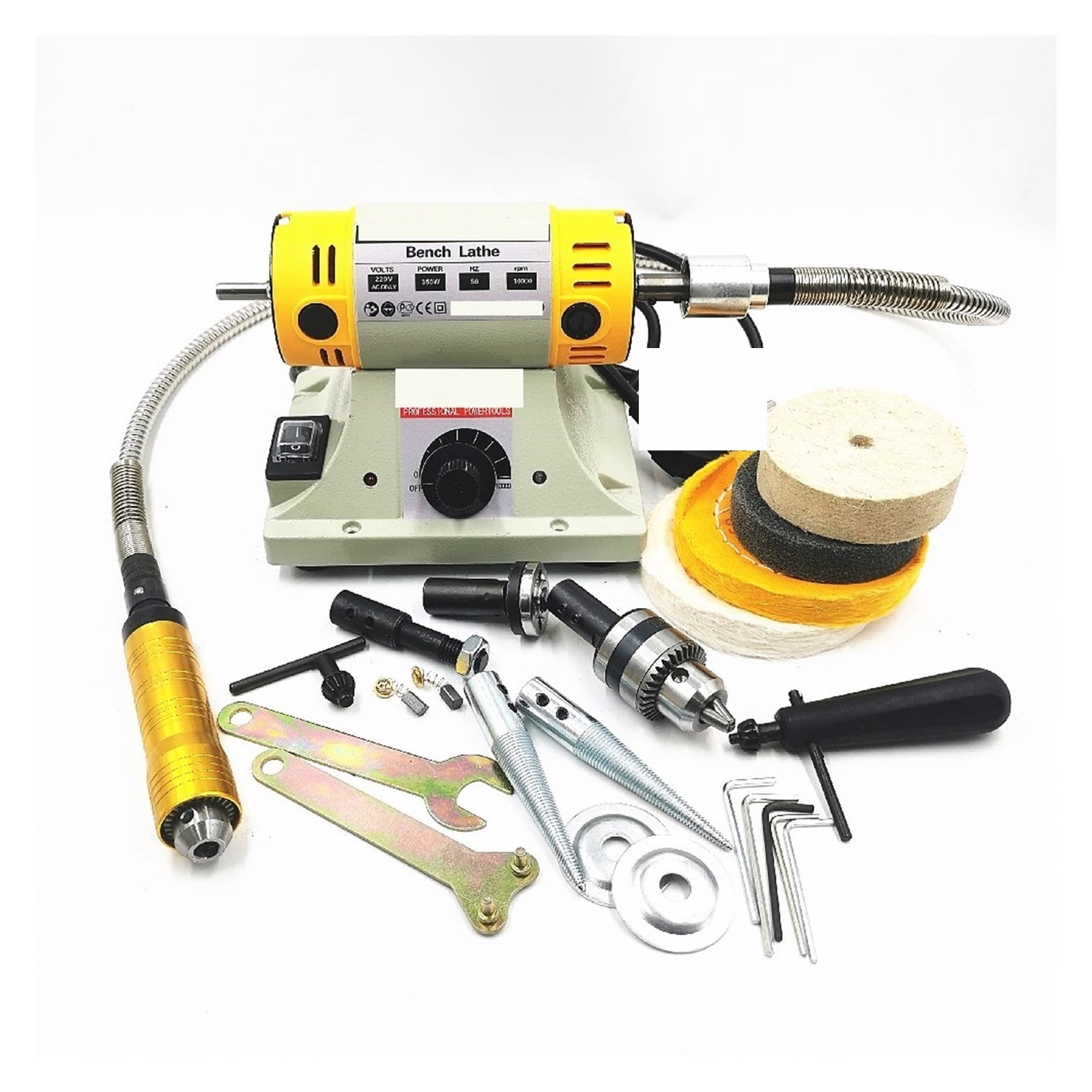 350W Polishing Machine, DIY Woodworking Jade Jewelry Bench, Lathe Motor Grinding Machine Flexible Shaft Tube 0.4-6.5mm ,Powerhouse Performance