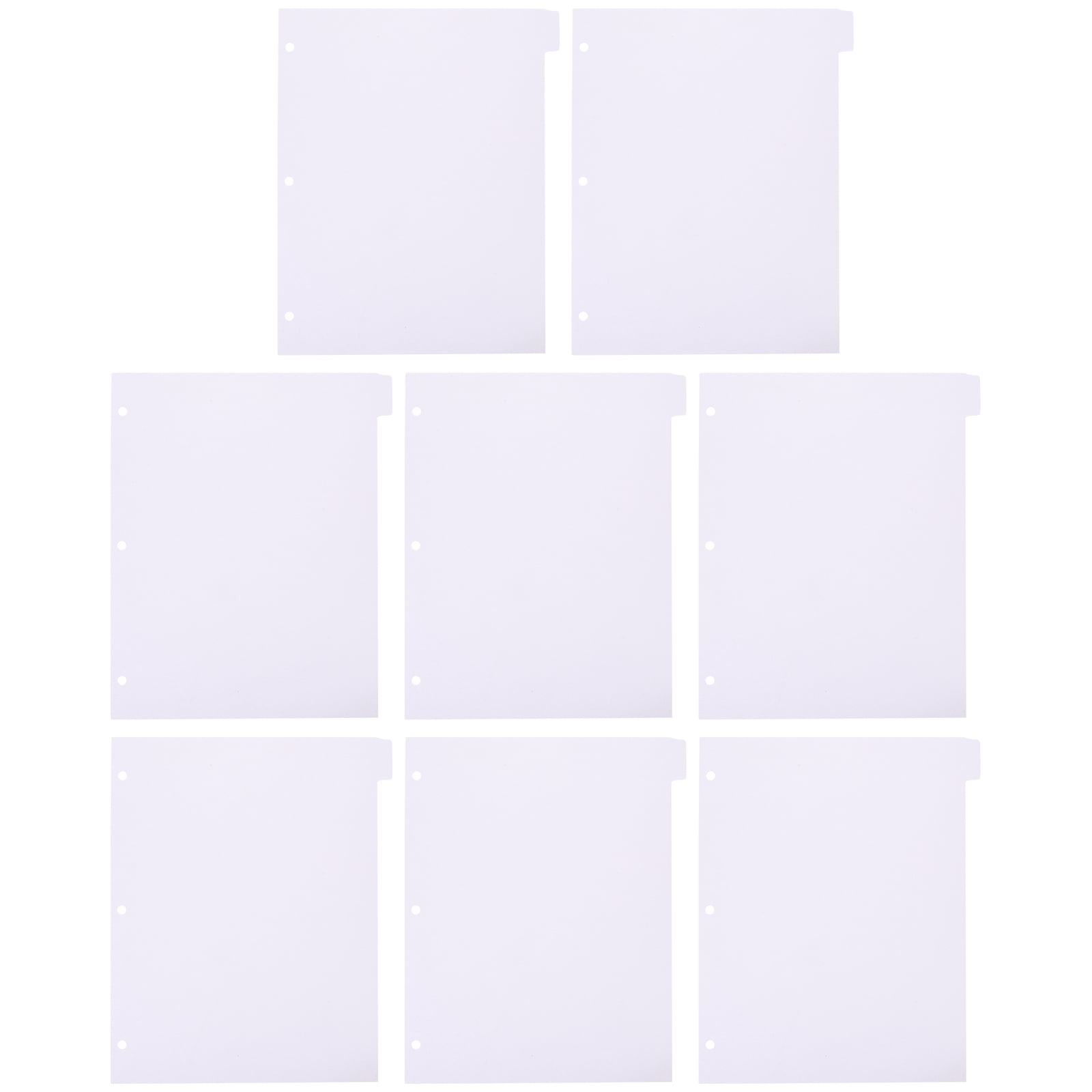 8pcs Office Binder Book Dividers Detachable Binder Tabs Notebook Binder Dividers