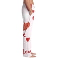 thumbnail image 3 of Fgvctg Mens Pajama Pants Valentine's Day Cute Sleepwear Wide Leg Pajamas Heart Graphic High Waisted Pjs Pants Oversized Spring Drawstring Lounge Pants with Pockets Deep Red S, 3 of 6