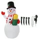 thumbnail image 1 of 1.5m Inflatable Christmas Snowman Colorful Light Windproof Rope Automatic Blow Up Snowman for Decoration 220V, 1 of 5