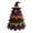 Hat, variant on DIY Halloween Fabric Tree with Witch Hat Topper, Purple & Green Tiered Patchwork Design, Witches Broom Tabletop Decor for Home, Hat Style, 1 Count
