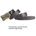 thumbnail image 2 of Cinturones para hombres Flor de plata Talla de tallo Hebilla Retro Classic 7 Agujeros Diseño elegante Casual Jean Cinturón Para Hombres Jeans Masculinos Pantalones Pantalones Café Advancent AP004551-03, 2 of 6