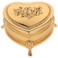 thumbnail image 1 of Jewelry Trinket Box Ring Earrings Necklace Organizing Case Metal Heart Shape Jewelry Box, 1 of 9