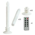 thumbnail image 4 of 10 Pack LED Window Candles Flameless Taper Candles with Remote and Timer,White Base Holiday Wedding Party Decorations, 4 of 8