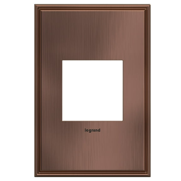 Legrand Awc1g24 Adorne Cast Metal 1-Gang Light Switch / Outlet Cover Wall Plate - Matte