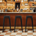 thumbnail image 4 of MoNiBloom 2 Pcs 30" Stackable Metal Bar Stools, Square Counter Seat, Metal Kitchen Counter Dining Chairs, Black, 4 of 11