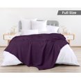 thumbnail image 2 of Blanket Utopia Bedding, 100% algodón, gofre, 300 g/m², color ciruela, 2 of 7