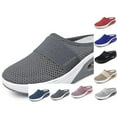 thumbnail image 4 of Chaussures pour Femmes en Maille Respirante Décontractées Demi-Mules Rehaussantes Rose, 4 of 4