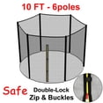 thumbnail image 2 of Recambio Recinto De Red De Seguridad Recinto De Red De Malla Negro - 10 pies 6 polos Sunnimix Red de seguridad de trampolín, 2 of 8