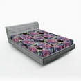 thumbnail image 2 of Ambesonne Dreamy Flowers Fitted Sheet, Dreamy Floral Botany, Queen Size, Pale Fuchsia Seafoam Rose, 2 of 5