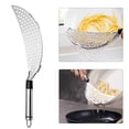 thumbnail image 4 of 2pcs Pot Strainer Stainless Steel Crescent Strainer with Handle for Kitchen, 4 of 6