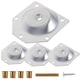 thumbnail image 2 of Juego de 4 placas de fijación para patas angulares de muebles, tornillos para conexión de patas de madera maciza (plateado), 2 of 8