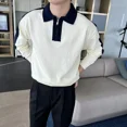 thumbnail image 4 of Suéteres de punto con cremallera para hombres Suéteres con cremallera Ropa para hombre Ropa tipo polo Moda Maletry Diseñador Moda coreana clásica S, 4 of 5