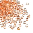 thumbnail image 1 of Uxcell 200 Pcs Cuentas de Cubo de Cristal, 7mm Transparentes Cuentas Cuadradas Facetadas para Manualidades de Joyería DIY Pulsera Aretes Collar, Naranja, 1 of 6