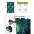 thumbnail image 5 of Peacock Feather Cyan Window Curtain for Living Room Roman Curtains for Kitchen Cafe Tie Up Short Drapes, 5 of 5