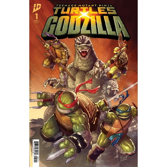 Teenage Mutant Ninja Turtles X Godzilla #1A VF ; IDW Comic Book