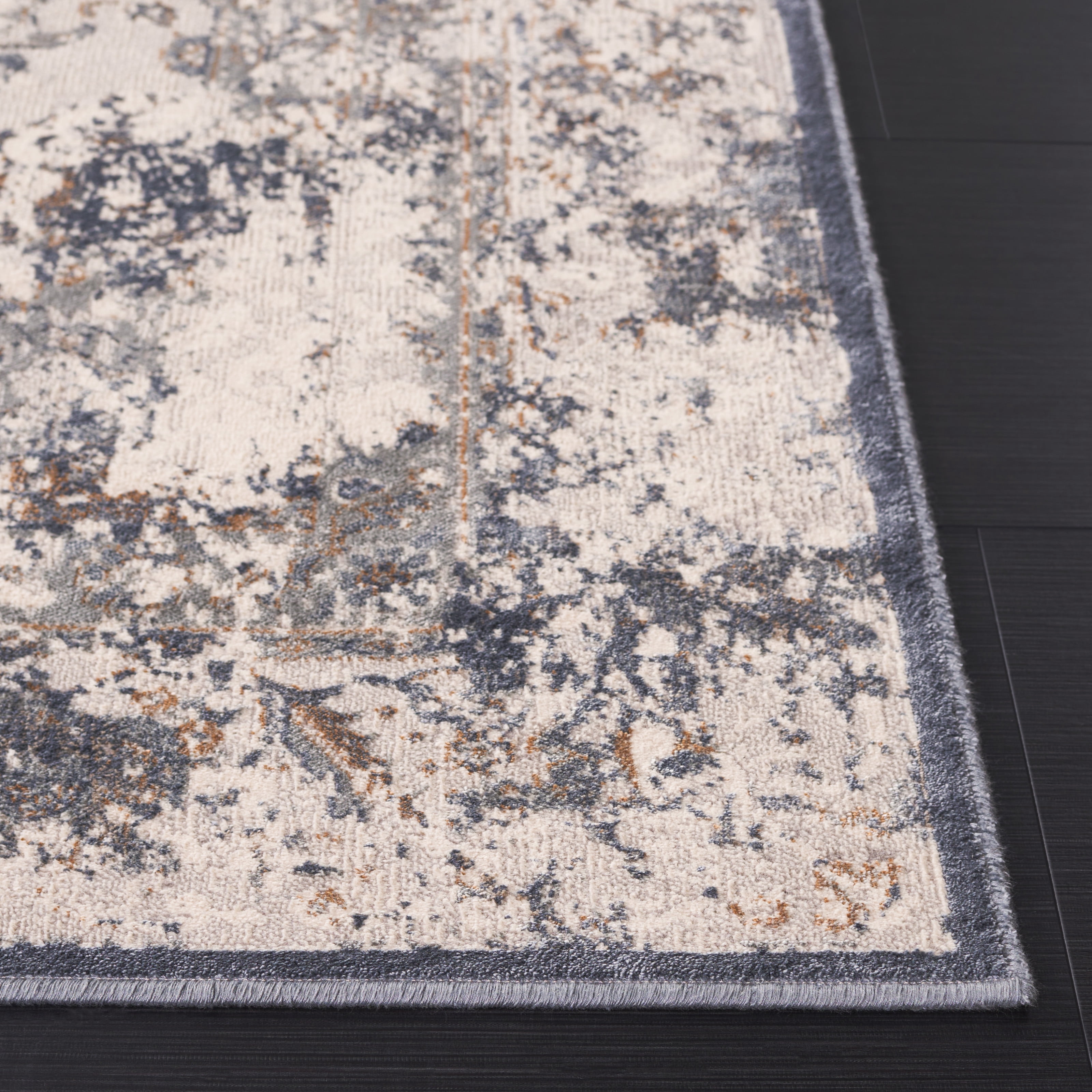 SAFAVIEH Noble Devan Abstract Area Rug, Light Blue/Beige, 5'1" x 7'6"