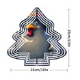 thumbnail image 6 of Metal Hanging Christmas Tree - Shaped Wind Decorations - Playful Gray Bird with Orange Red Tongue Perfect for Garden Spinners, 6 of 6