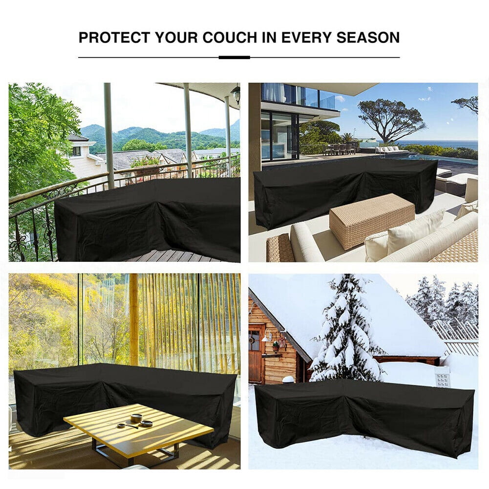 L Shaped Heavy Duty Patio Garden Furniture Cover Outdoor Protector Waterproof