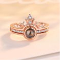 thumbnail image 2 of 100 Languages I Love You Romantic Gift Ring Two In One Artificial Ring Jewelry, 2 of 9