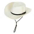 thumbnail image 4 of de playa Unisex sombrero de vaquero Visor de viaje de verano so Blanco Zulema sombreros para el sol para mujeres, 4 of 8