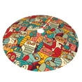 thumbnail image 2 of Kll 48" Christmas Tree Skirt Funny Owl Bird Xmas Tree Skirts Mat For New Year Xmas Holiday Party Indoor Outdoor Home Decoration, 2 of 9