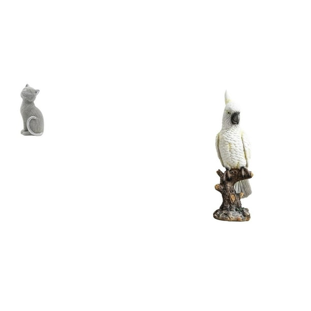 Figura de escritorio,Estatua de gato,linda estantería,escritorio,decoración del hogar,Figura de escritorio,Figura de loro para escritorio,oficina,decoración del hogar,Estatua de pájaro de