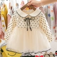 thumbnail image 3 of Fashion Autumn Baby Girl Dots Patchwork Long Sleeve Breathable Tutu Tulle Dress, 3 of 8