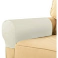 thumbnail image 3 of Wishrage Waterproof Faux Pu Leather Armrest Covers Vintage Stretch Arm Covers for Chairs Couch Sofa Armchair Slipcovers for Recliner Sofa, 3 of 6